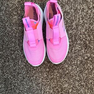 Hot pink slip on sketchers